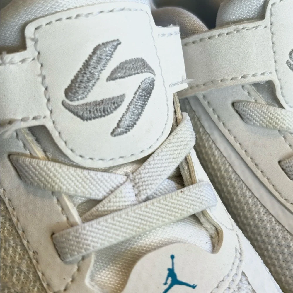 Nike Size 7c Baby (TD)Air Jordan Luka 1 “Legend Of 7” White/Aqua AR6085-104 Used